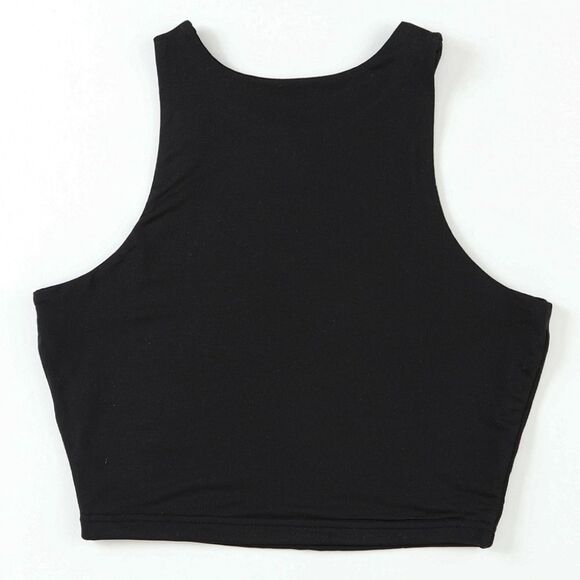 'Laila' Black Crop Tank - Picture 3 of 15
